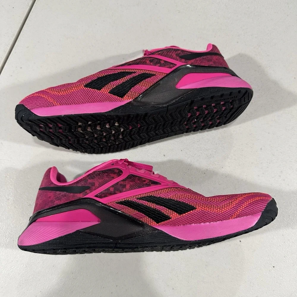 Reebok Nano X2 GY2295 Womens US 8 Running Shoes Pink Black Athletic Sneakers